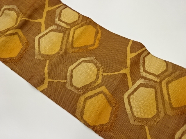 JAPANESE NAGOYA OBI / MAWATA TSUMUGI / WOVEN ABSTRACT